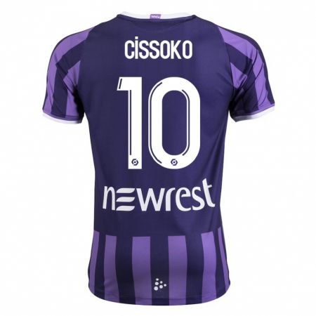 Kandiny Niño Camiseta Ibrahim Cissoko #10 Morado 2ª Equipación 2023/24 La Camisa