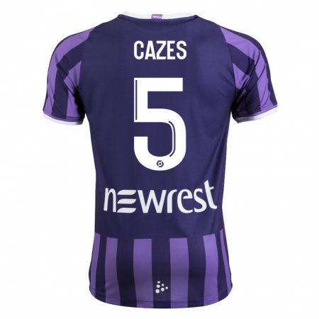 Kandiny Niño Camiseta Manon Cazes #5 Morado 2ª Equipación 2023/24 La Camisa