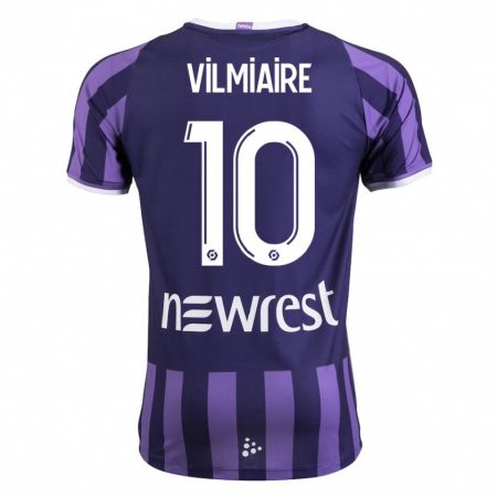 Kandiny Bambino Maglia Kelly Vilmiaire #10 Porpora Kit Gara Away 2023/24 Maglietta