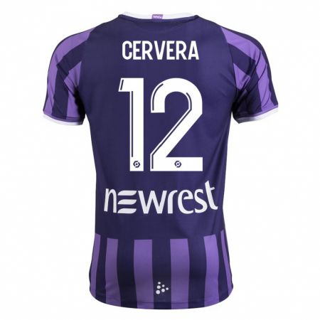 Kandiny Bambino Maglia Laurianne Cervera #12 Porpora Kit Gara Away 2023/24 Maglietta