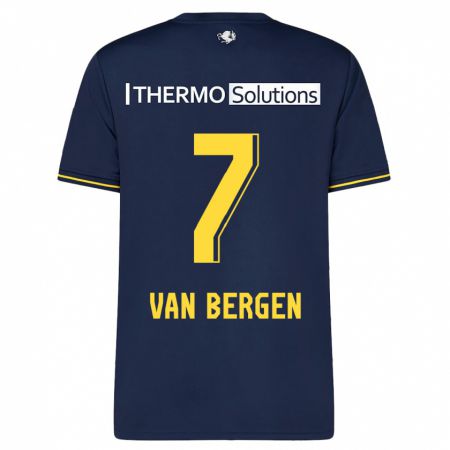 Kandiny Bambino Maglia Mitchell Van Bergen #7 Marina Militare Kit Gara Away 2023/24 Maglietta