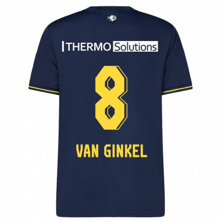 Kandiny Bambino Maglia Danique Van Ginkel #8 Marina Militare Kit Gara Away 2023/24 Maglietta