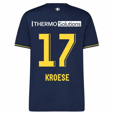 Kandiny Kinder Fieke Kroese #17 Marine Auswärtstrikot Trikot 2023/24 T-Shirt Österreich