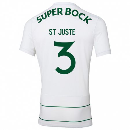 Kandiny Bambino Maglia Jerry St. Juste #3 Bianco Kit Gara Away 2023/24 Maglietta