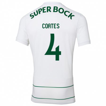 Kandiny Niño Camiseta Sebastián Coates #4 Blanco 2ª Equipación 2023/24 La Camisa