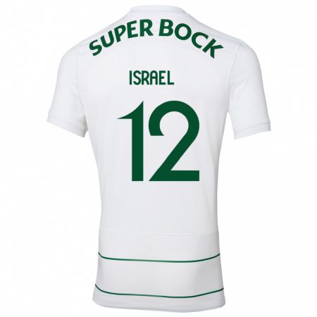 Kandiny Bambino Maglia Franco Israel #12 Bianco Kit Gara Away 2023/24 Maglietta