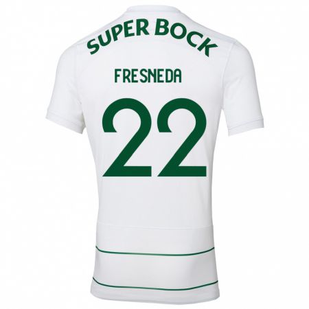 Kandiny Bambino Maglia Iván Fresneda #22 Bianco Kit Gara Away 2023/24 Maglietta