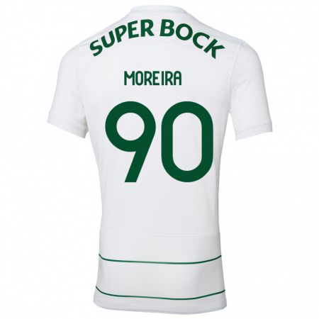 Kandiny Bambino Maglia Afonso Moreira #90 Bianco Kit Gara Away 2023/24 Maglietta