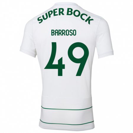 Kandiny Bambino Maglia Leonardo Barroso #49 Bianco Kit Gara Away 2023/24 Maglietta