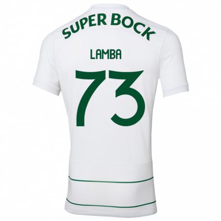 Kandiny Bambino Maglia Chico Lamba #73 Bianco Kit Gara Away 2023/24 Maglietta