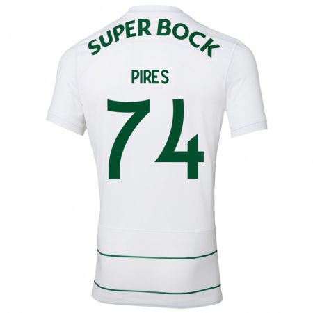 Kandiny Niño Camiseta Guilherme Pires #74 Blanco 2ª Equipación 2023/24 La Camisa