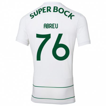 Kandiny Bambino Maglia Diogo Abreu #76 Bianco Kit Gara Away 2023/24 Maglietta