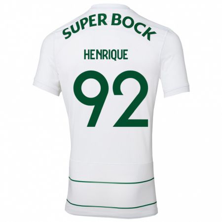 Kandiny Bambino Maglia Eduardo Henrique #92 Bianco Kit Gara Away 2023/24 Maglietta