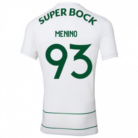 Kandiny Bambino Maglia Miguel Menino #93 Bianco Kit Gara Away 2023/24 Maglietta