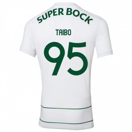 Kandiny Bambino Maglia Lucas Taibo #95 Bianco Kit Gara Away 2023/24 Maglietta