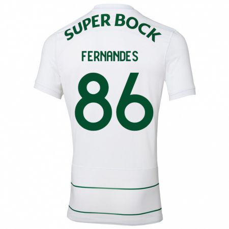 Kandiny Bambino Maglia Emanuel Fernandes #86 Bianco Kit Gara Away 2023/24 Maglietta