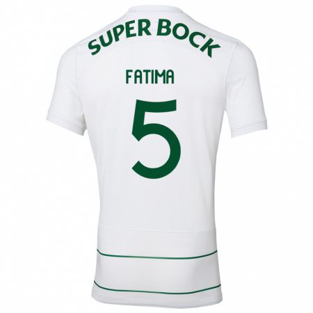 Kandiny Bambino Maglia Francisca Fatima Aquino Dutra #5 Bianco Kit Gara Away 2023/24 Maglietta