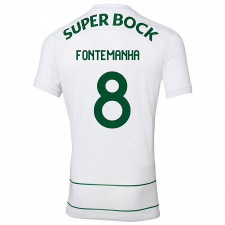 Kandiny Bambino Maglia Rita Fontemanha #8 Bianco Kit Gara Away 2023/24 Maglietta