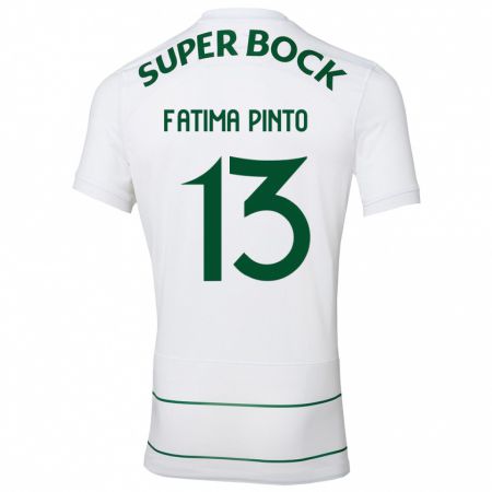 Kandiny Bambino Maglia Fátima Alexandra Figueira Pinto #13 Bianco Kit Gara Away 2023/24 Maglietta