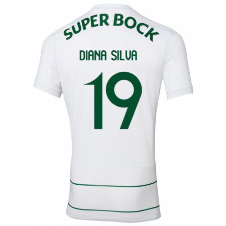 Kandiny Bambino Maglia Diana Micaela Abreu De Sousa E Silva #19 Bianco Kit Gara Away 2023/24 Maglietta