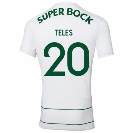 Kandiny Bambino Maglia Ana Isabel Teles #20 Bianco Kit Gara Away 2023/24 Maglietta