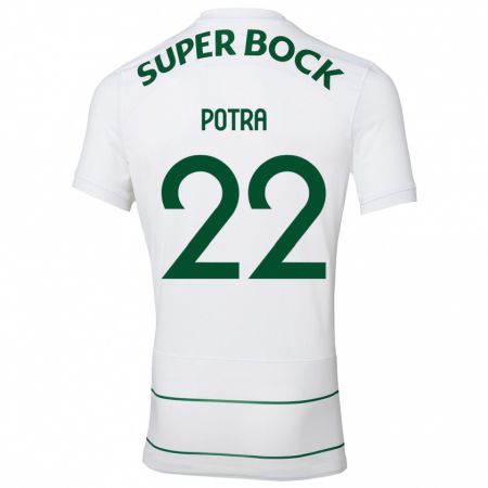 Kandiny Bambino Maglia Catarina Sofia Branco Potra #22 Bianco Kit Gara Away 2023/24 Maglietta