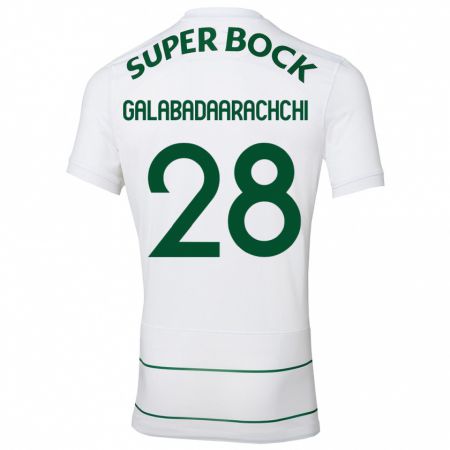 Kandiny Bambino Maglia Jacinta Galabadaarachchi #28 Bianco Kit Gara Away 2023/24 Maglietta