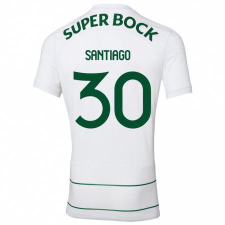 Kandiny Bambino Maglia Carolina Santiago #30 Bianco Kit Gara Away 2023/24 Maglietta