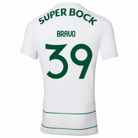 Kandiny Bambino Maglia Bravo #39 Bianco Kit Gara Away 2023/24 Maglietta