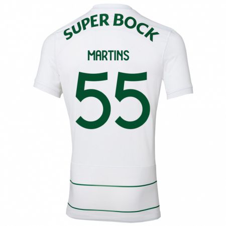 Kandiny Bambino Maglia Carolina Martins #55 Bianco Kit Gara Away 2023/24 Maglietta