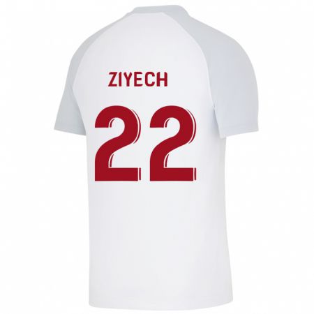 Kandiny Kinder Hakim Ziyech #22 Weiß Auswärtstrikot Trikot 2023/24 T-Shirt Österreich