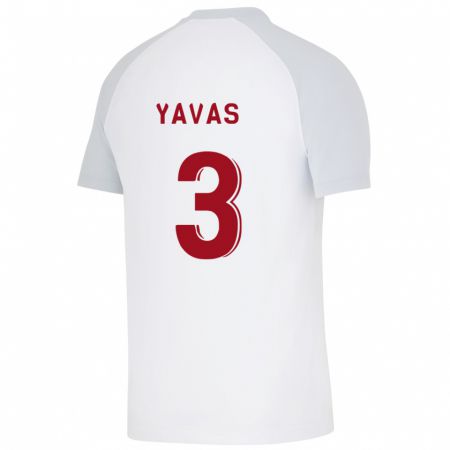 Kandiny Bambino Maglia Arda Yavas #3 Bianco Kit Gara Away 2023/24 Maglietta