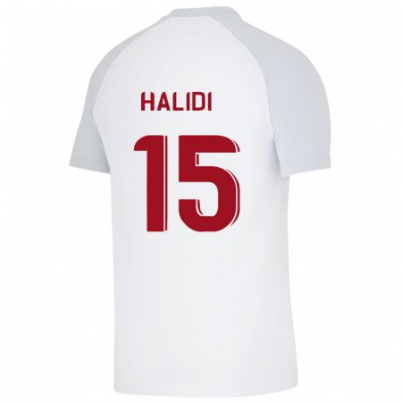 Kandiny Bambino Maglia Isa Halidi #15 Bianco Kit Gara Away 2023/24 Maglietta