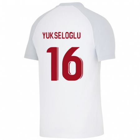 Kandiny Niño Camiseta Ayaz Yükseloğlu #16 Blanco 2ª Equipación 2023/24 La Camisa