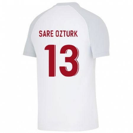 Kandiny Bambino Maglia Fatma Sare Öztürk #13 Bianco Kit Gara Away 2023/24 Maglietta