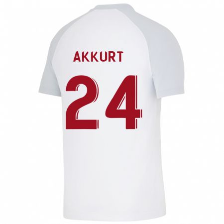 Kandiny Bambino Maglia Arzu Akkurt #24 Bianco Kit Gara Away 2023/24 Maglietta