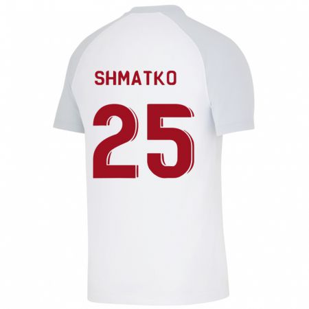 Kandiny Bambino Maglia Lyubov Shmatko #25 Bianco Kit Gara Away 2023/24 Maglietta