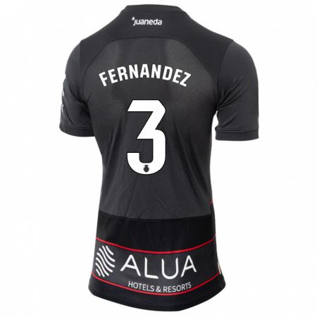 Kandiny Bambino Maglia Marcos Fernández #3 Nero Kit Gara Away 2023/24 Maglietta