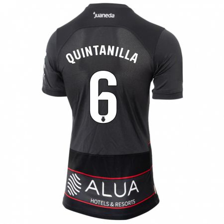 Kandiny Bambino Maglia Rubén Quintanilla #6 Nero Kit Gara Away 2023/24 Maglietta