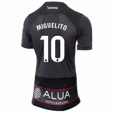 Kandiny Bambino Maglia Miguelito #10 Nero Kit Gara Away 2023/24 Maglietta