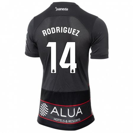 Kandiny Bambino Maglia Diego Rodríguez #14 Nero Kit Gara Away 2023/24 Maglietta