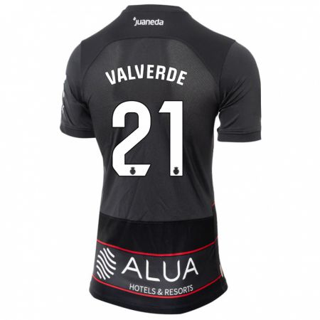 Kandiny Bambino Maglia David Valverde #21 Nero Kit Gara Away 2023/24 Maglietta