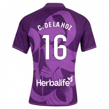 Kandiny Bambino Maglia César De La Hoz #16 Viola Kit Gara Away 2023/24 Maglietta