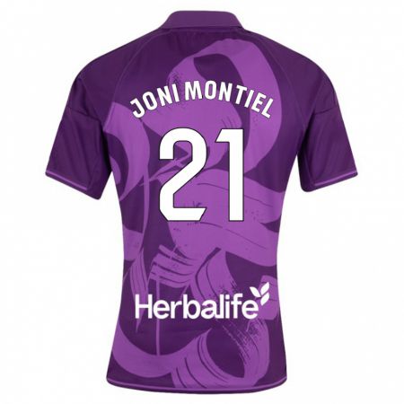 Kandiny Bambino Maglia Joni Montiel #21 Viola Kit Gara Away 2023/24 Maglietta