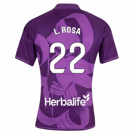 Kandiny Bambino Maglia Lucas Rosa #22 Viola Kit Gara Away 2023/24 Maglietta