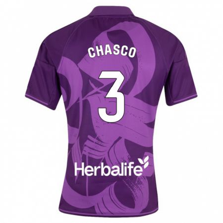 Kandiny Kinder Raúl Chasco #3 Violett Auswärtstrikot Trikot 2023/24 T-Shirt Österreich