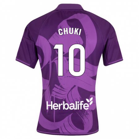 Kandiny Bambino Maglia Chuki #10 Viola Kit Gara Away 2023/24 Maglietta