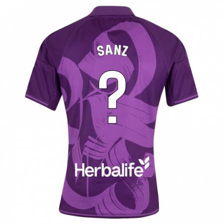 Kandiny Bambino Maglia David Sanz #0 Viola Kit Gara Away 2023/24 Maglietta