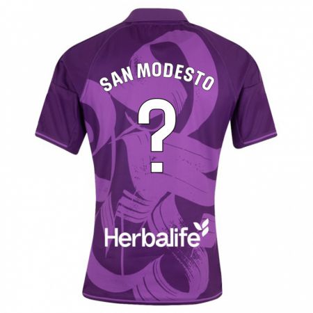 Kandiny Bambino Maglia Hugo San Modesto #0 Viola Kit Gara Away 2023/24 Maglietta