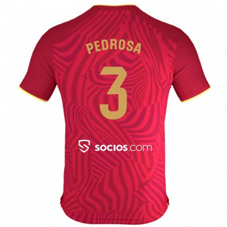 Kandiny Bambino Maglia Adrià Pedrosa #3 Rosso Kit Gara Away 2023/24 Maglietta